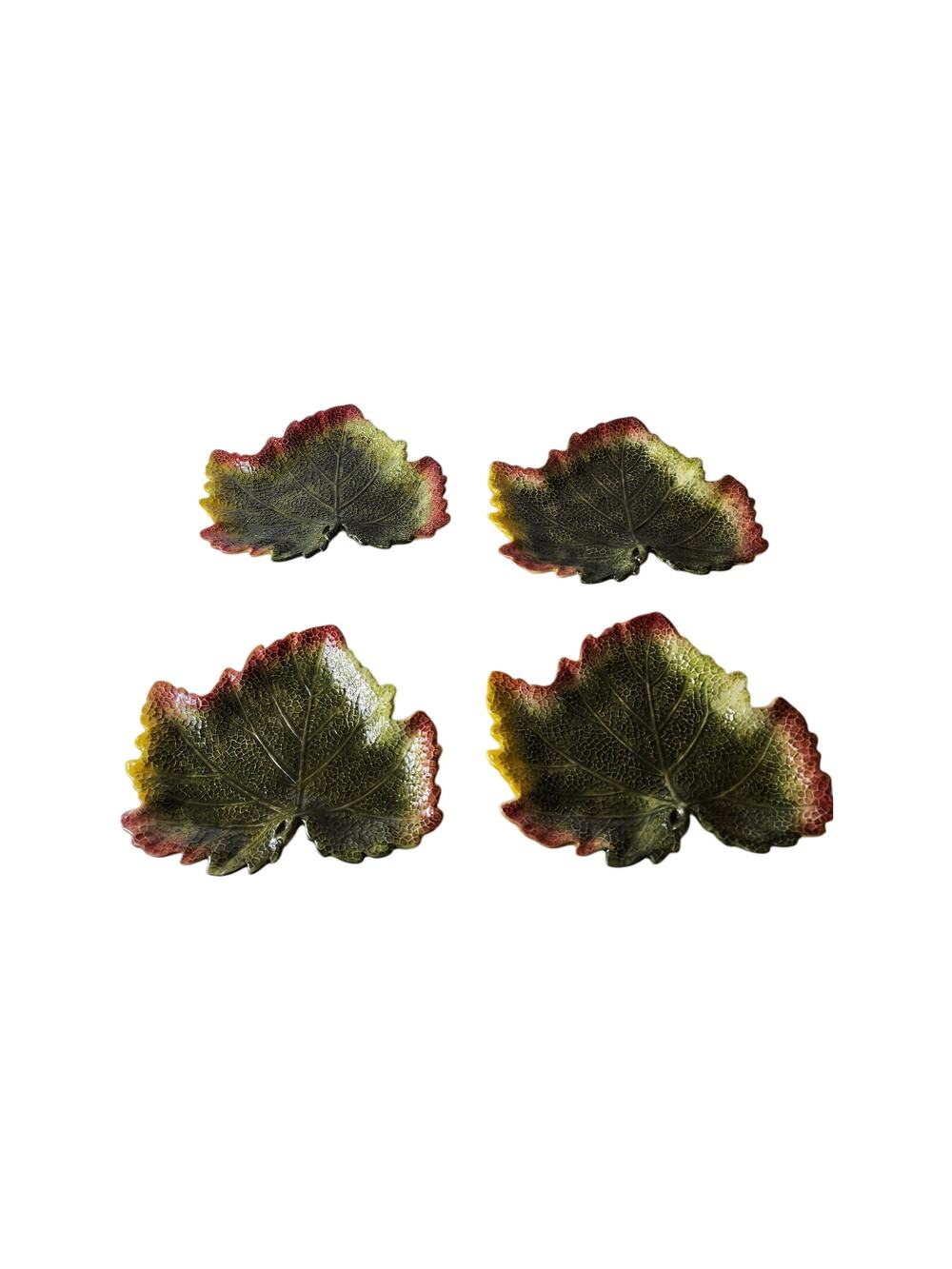 BETTER HOMES AND GARDENS Garden Grape Leaf Appetizer Plate Home Decor - set of 4